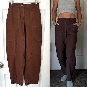 Lululemon Light Utilitech Cargo High-Rise Crop Roasted Brown Women's Size 25